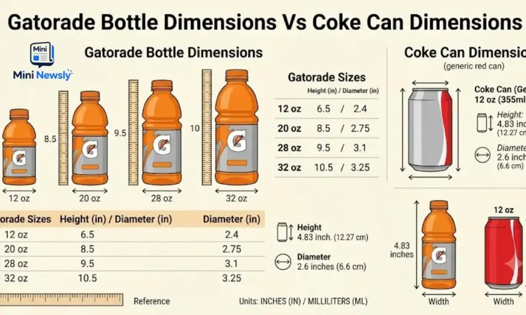 Gatorade Bottle Dimensions